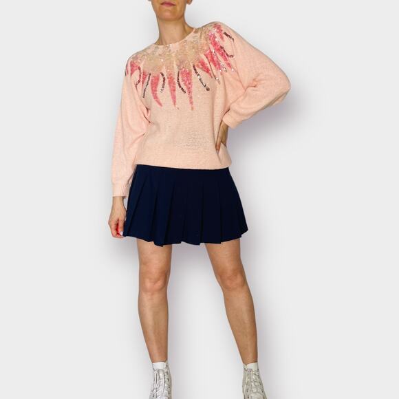 80s Pink Sequin Top Sweater - Picture 5 of 7